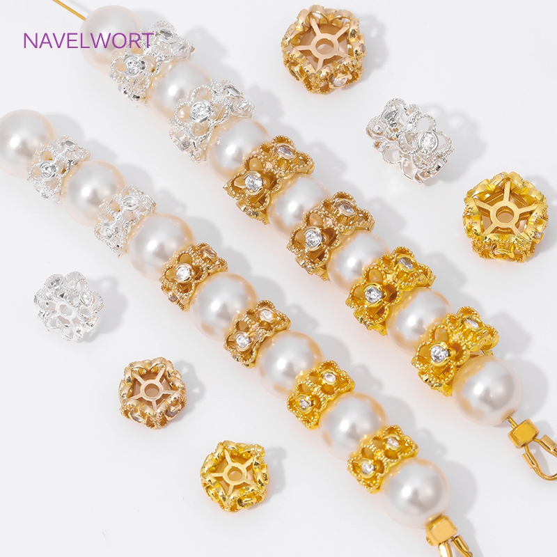 Flower Supplies - 8/10MM Beads Separator 18K Gold Plated