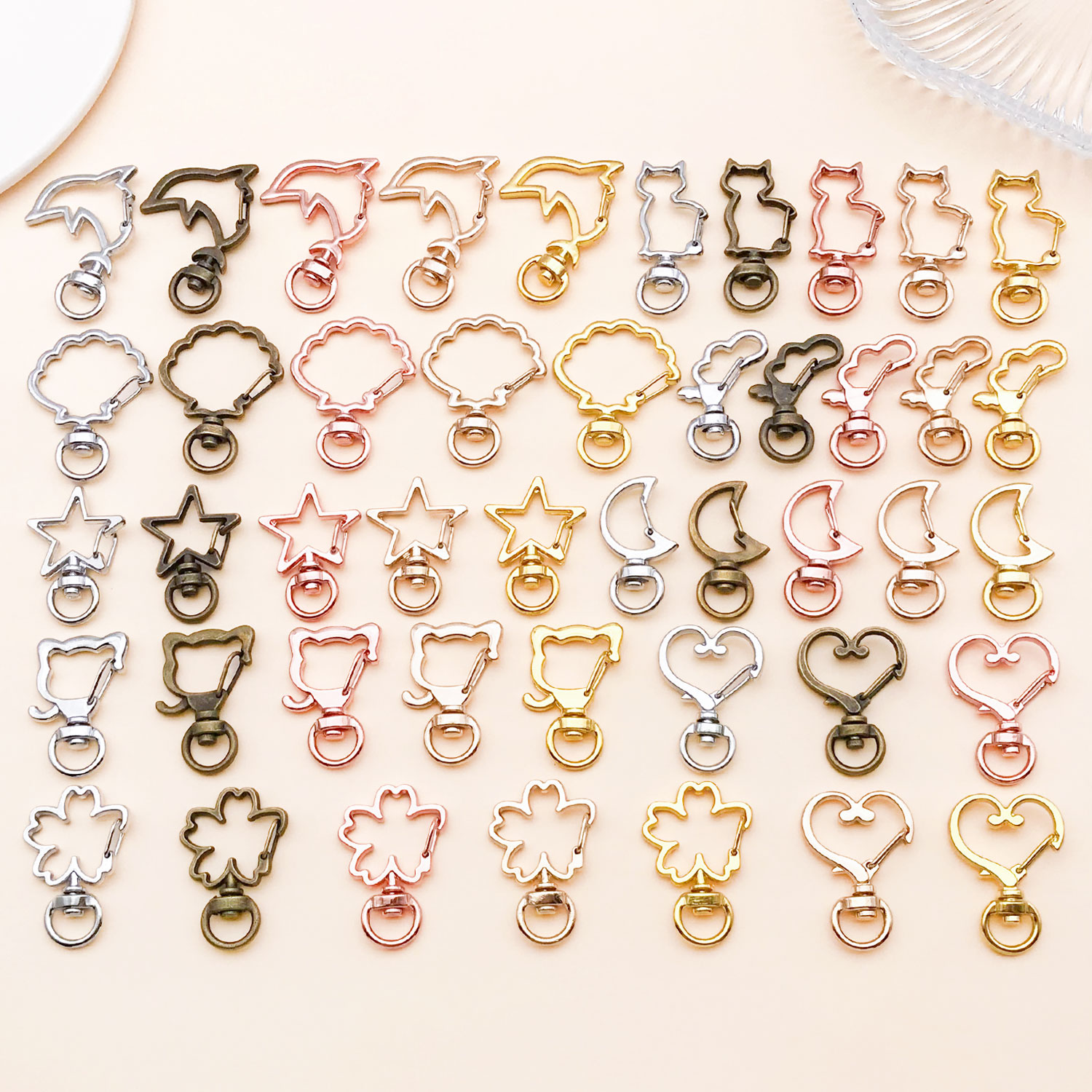 5pcs/lot Heart Star Moon Cat D - Flower Supplies 评论和价格