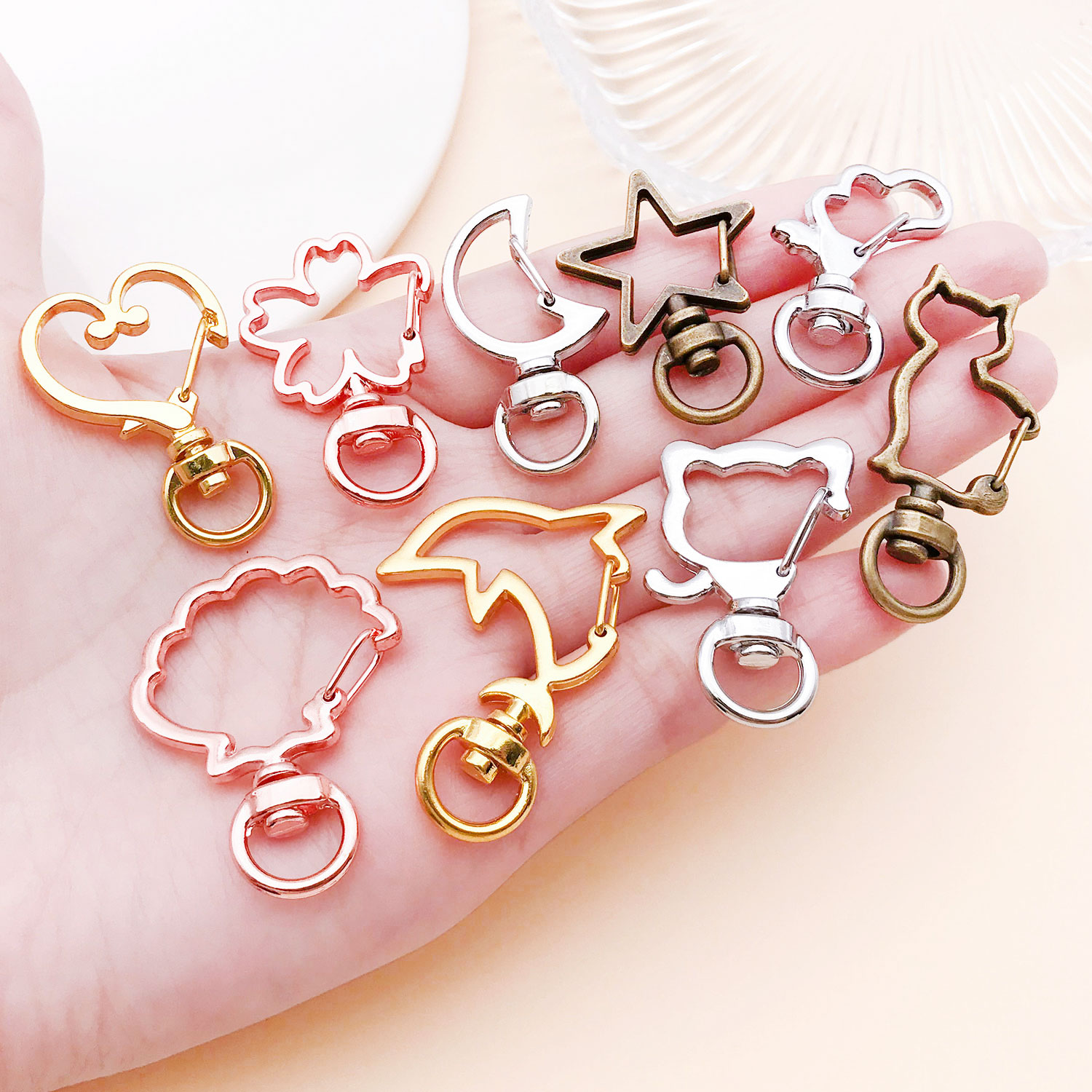 5pcs/lot Heart Star Moon Cat D - Flower Supplies 评论和价格