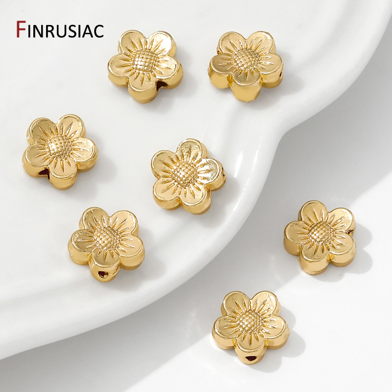 14K Gold Plated Brass Flower S - Flower Supplies 评论和价格