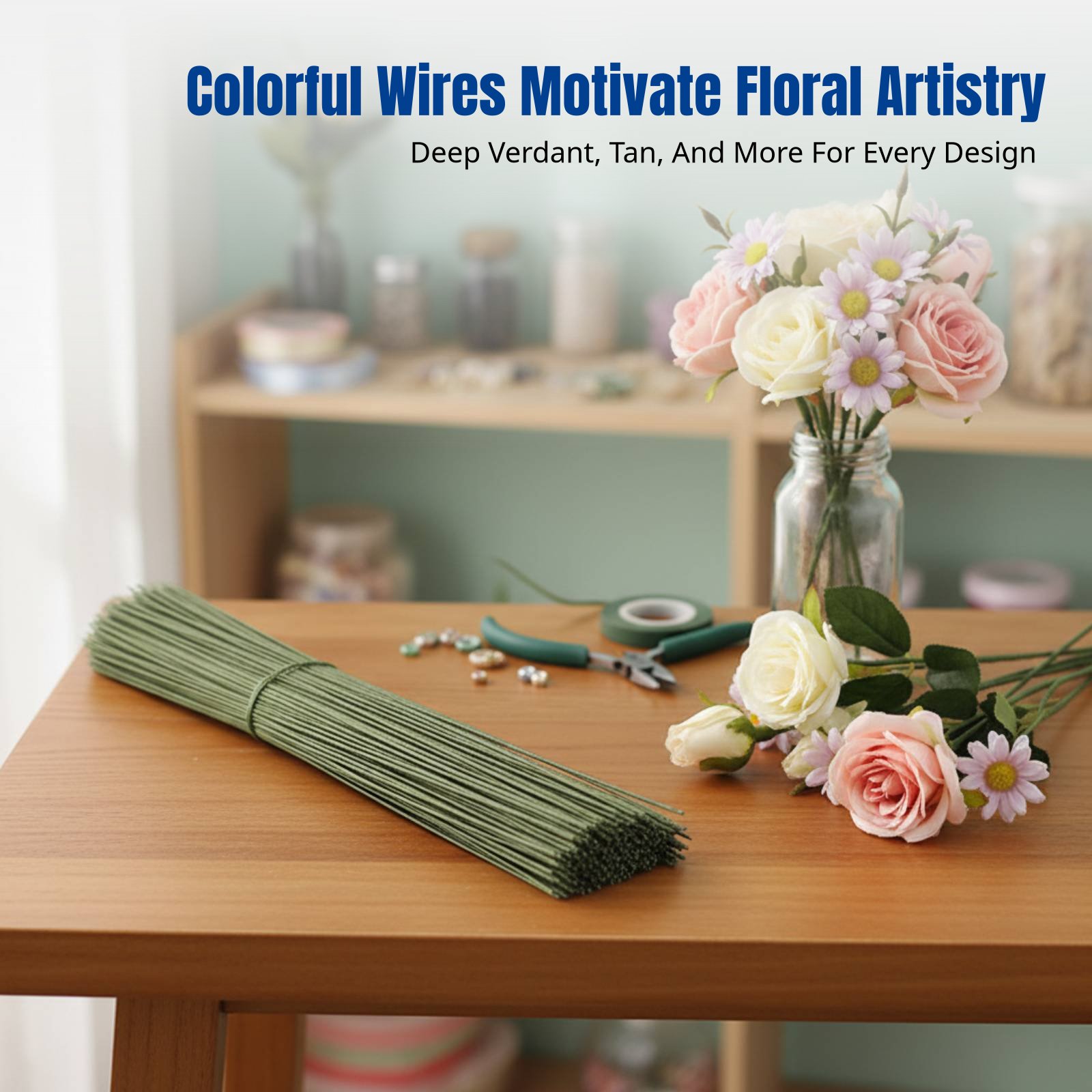 DIY Handcraft Floral Stem Wire - Flower Supplies 评论和价格