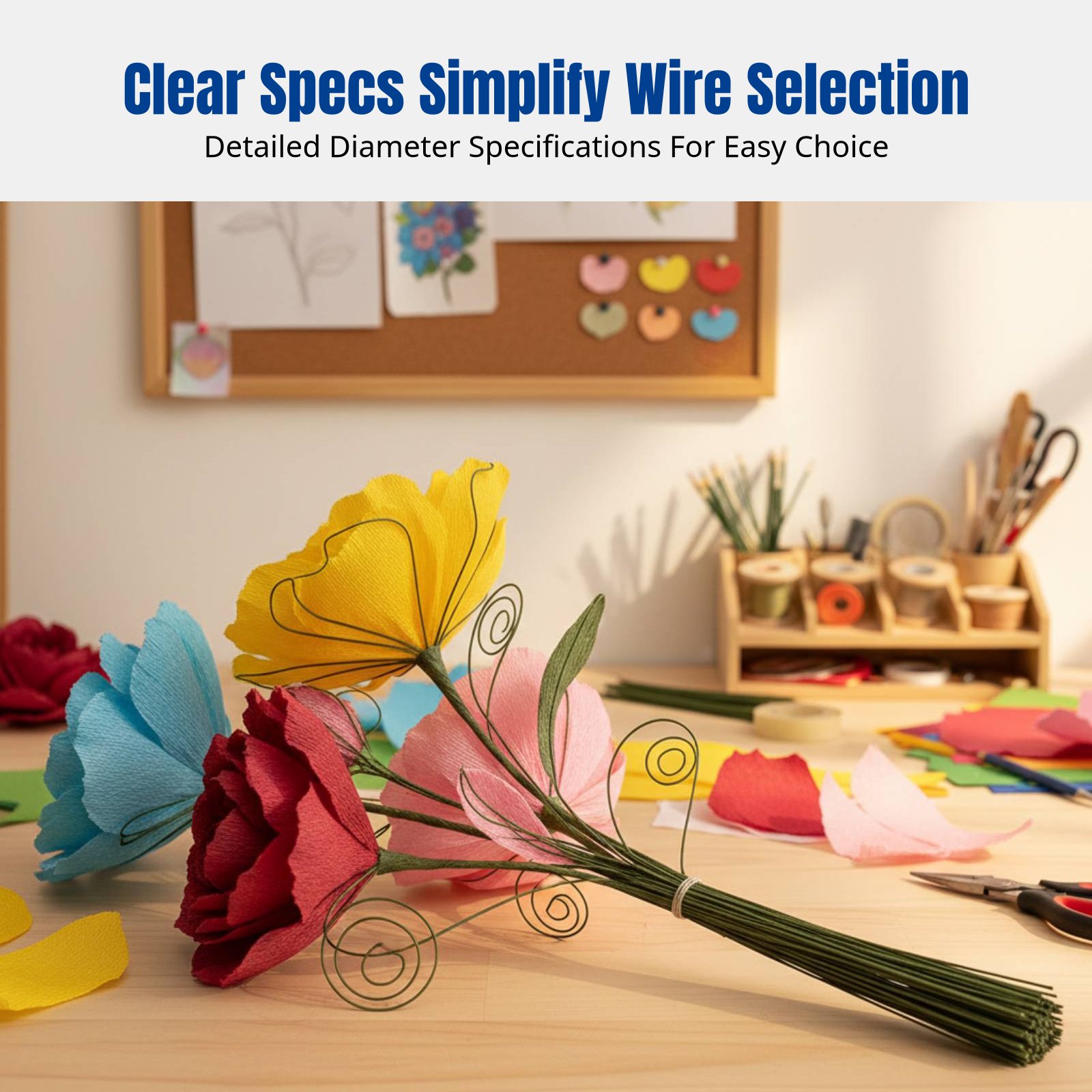 DIY Handcraft Floral Stem Wire - Flower Supplies 评论和价格