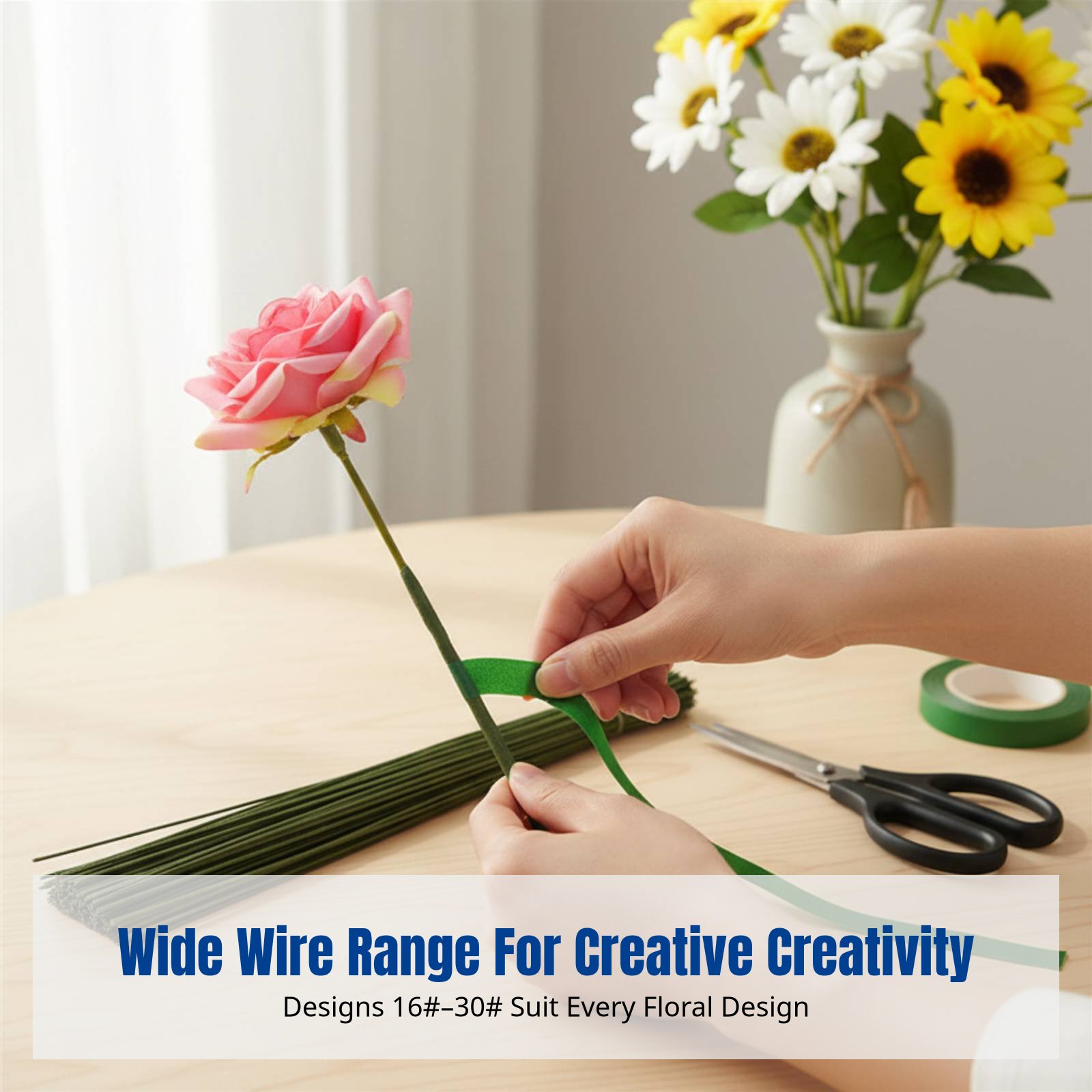 DIY Handcraft Floral Stem Wire - Flower Supplies 评论和价格