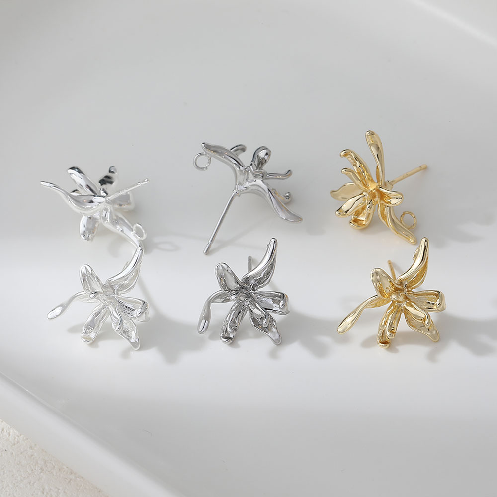 4PCS Dainty Flower Shape Ear S - Flower Supplies 评论和价格