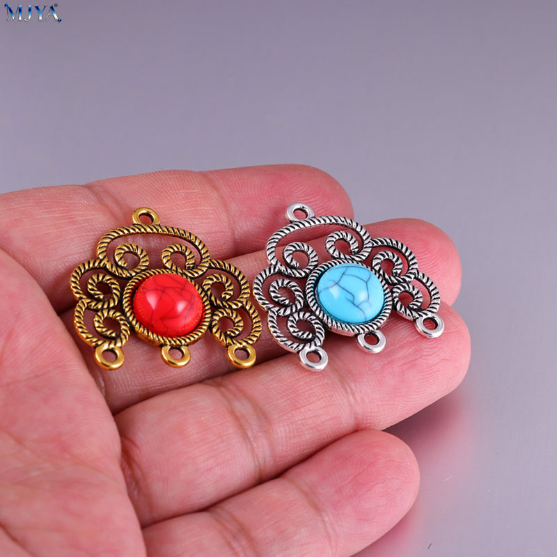 MJYA 5pcs/lot Vintage Alloy Tu - Flower Supplies 评论和价格