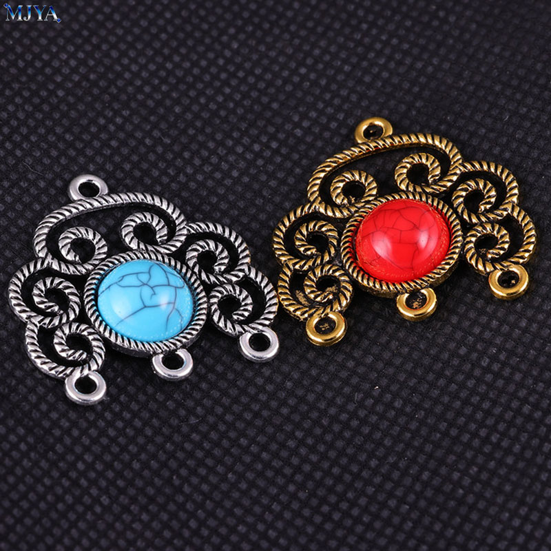 MJYA 5pcs/lot Vintage Alloy Tu - Flower Supplies 评论和价格