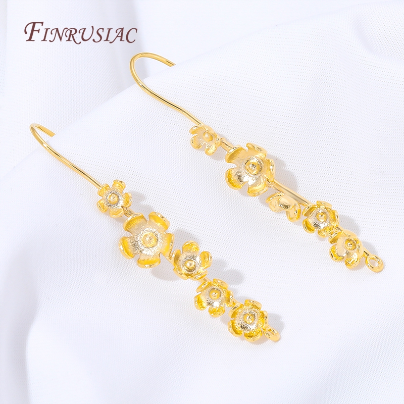 18K Gold Plated Flower Earring - Flower Supplies 评论和价格