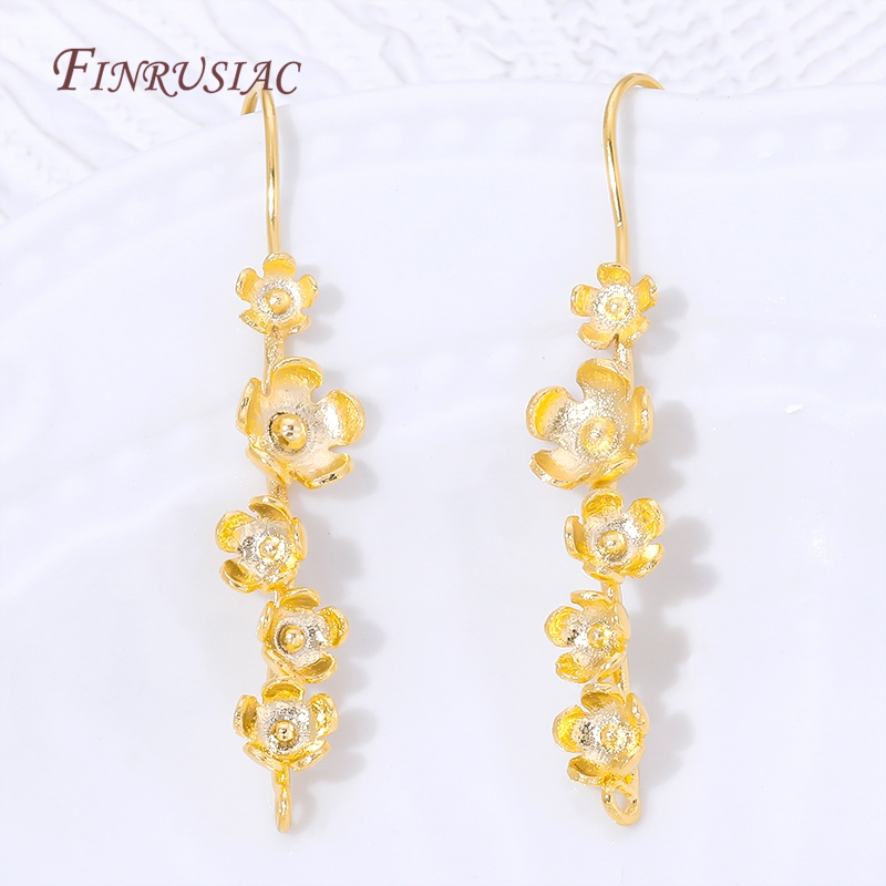 18K Gold Plated Flower Earring - Flower Supplies 评论和价格