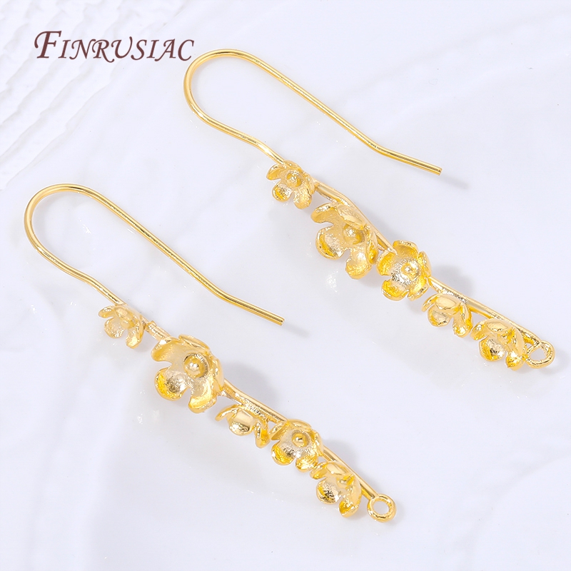 18K Gold Plated Flower Earring - Flower Supplies 评论和价格